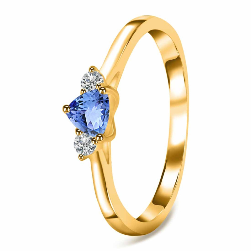 Tanzanite & White Topaz Ring TZN-RDR-2543-RBM.