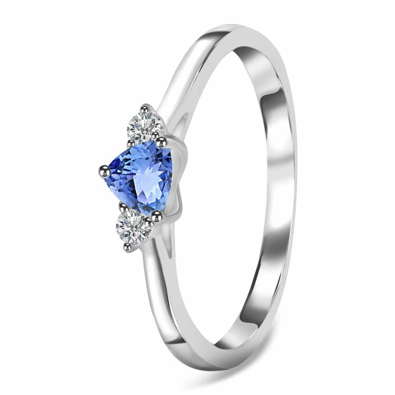 Tanzanite & White Topaz Ring