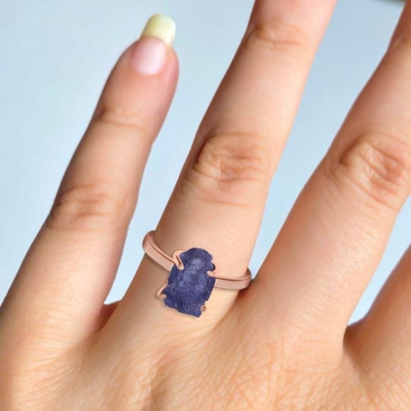 Tanzanite Raw Crystal Ring TZN-RR-200.