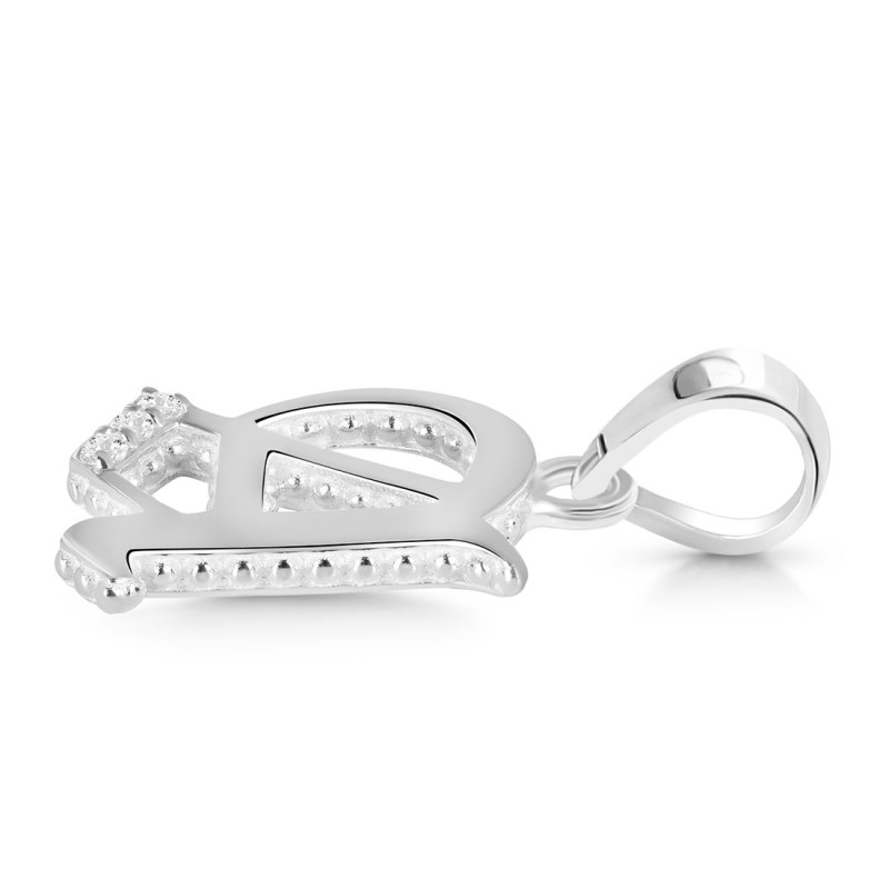Cubic Zirconia Alphabet A Pendant