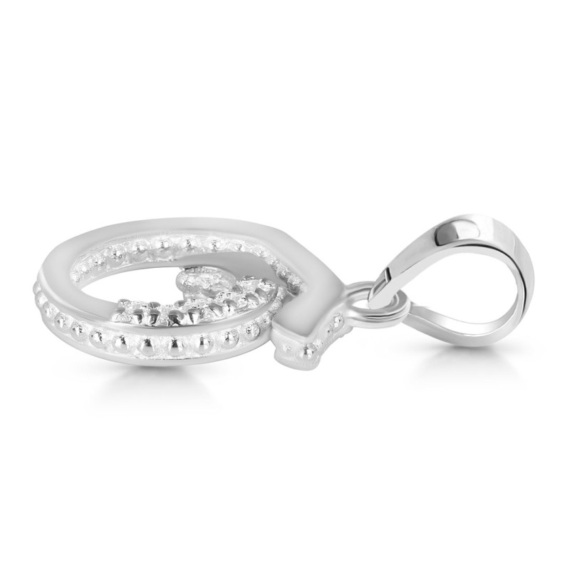 Cubic Zirconia Alphabet G Pendant