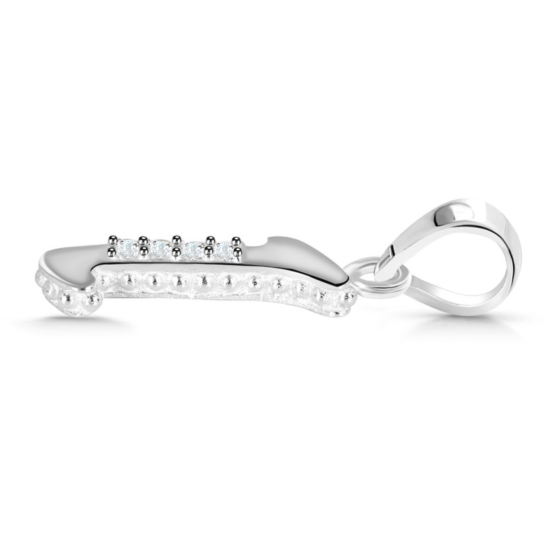 Cubic Zirconia Alphabet I Pendant