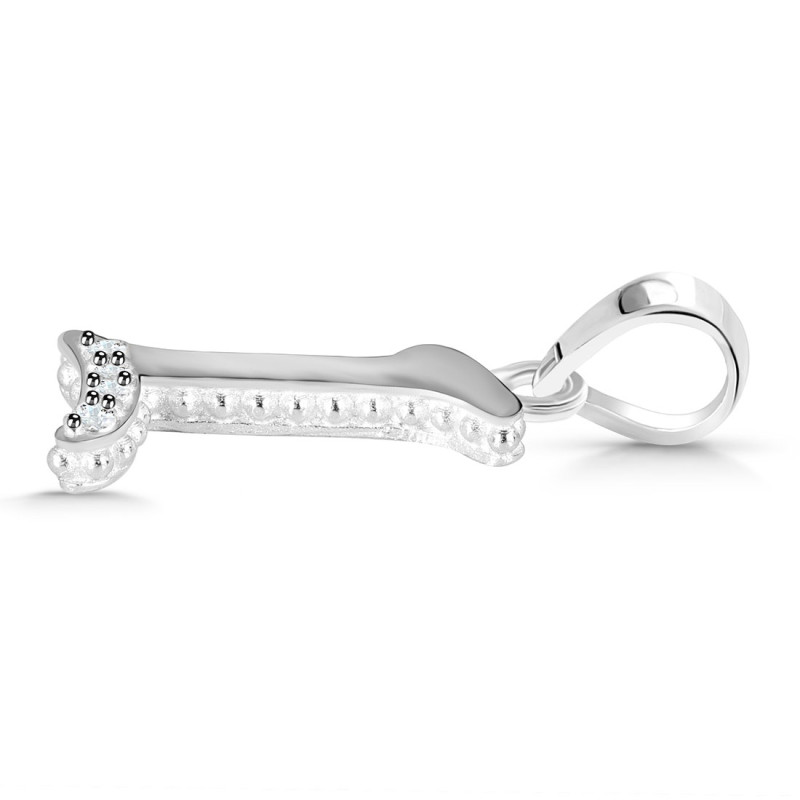 Cubic Zirconia Alphabet L Pendant