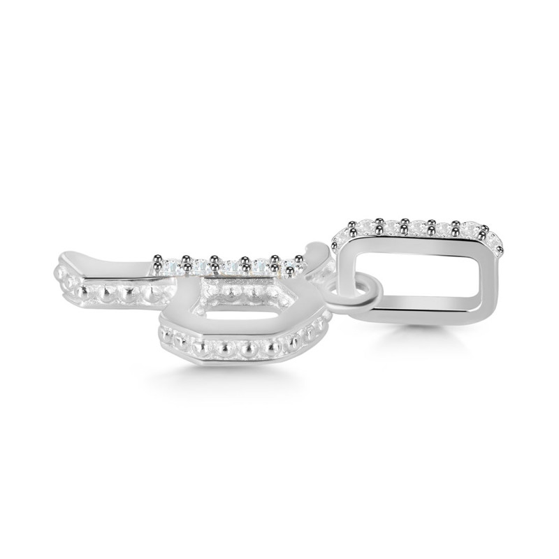 Cubic Zirconia Alphabet P Pendant