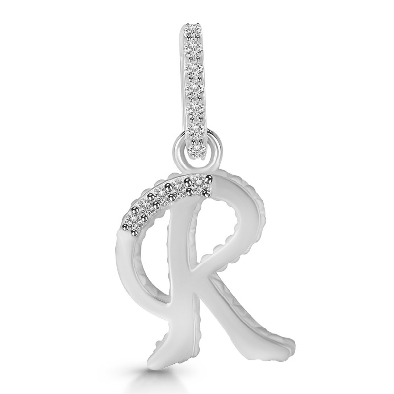 Cubic Zirconia Alphabet R Pendant CUZ-RDA-200.