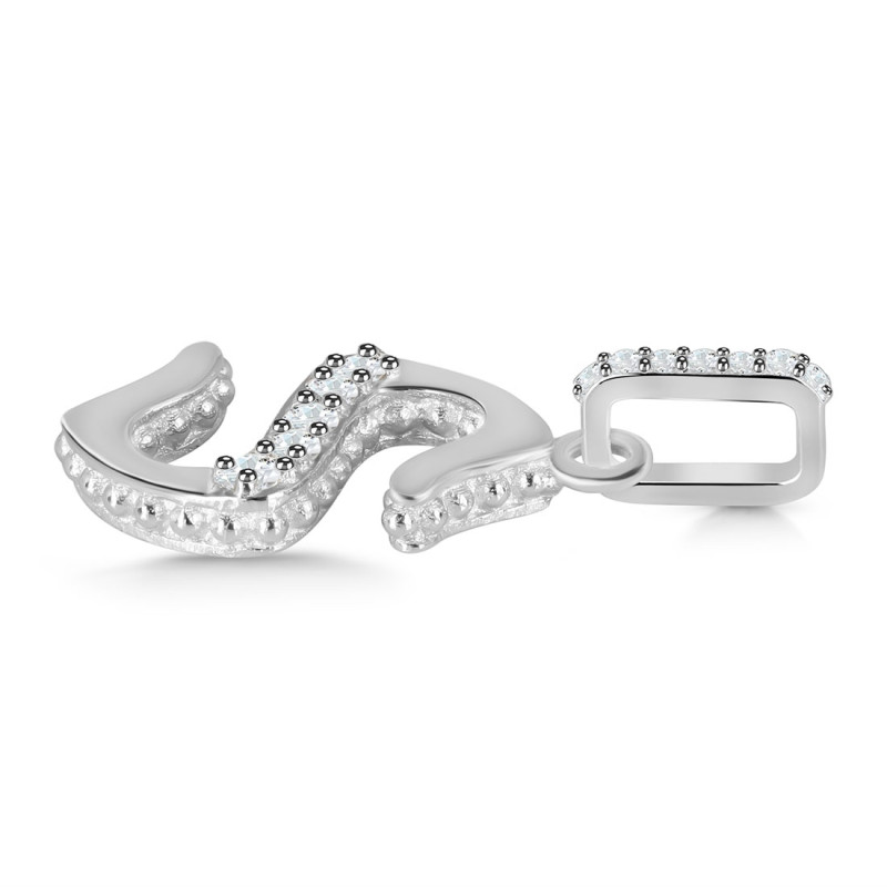 Cubic Zirconia Alphabet S Pendant