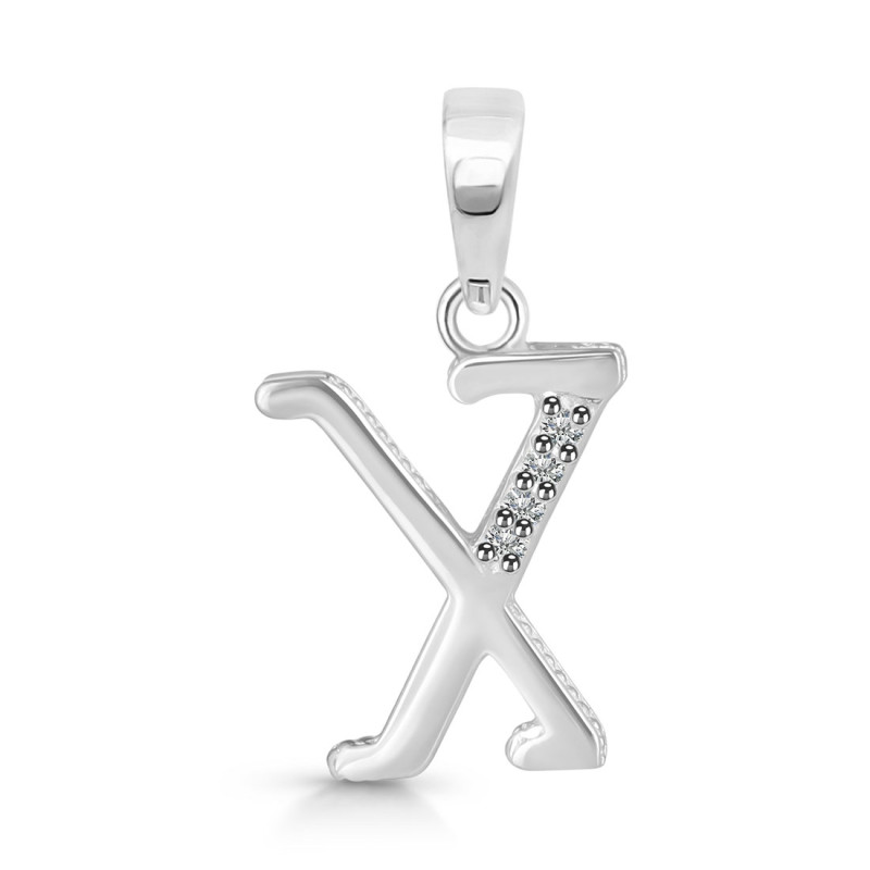 Cubic Zirconia Alphabet X Pendant CUZ-RDA-180.