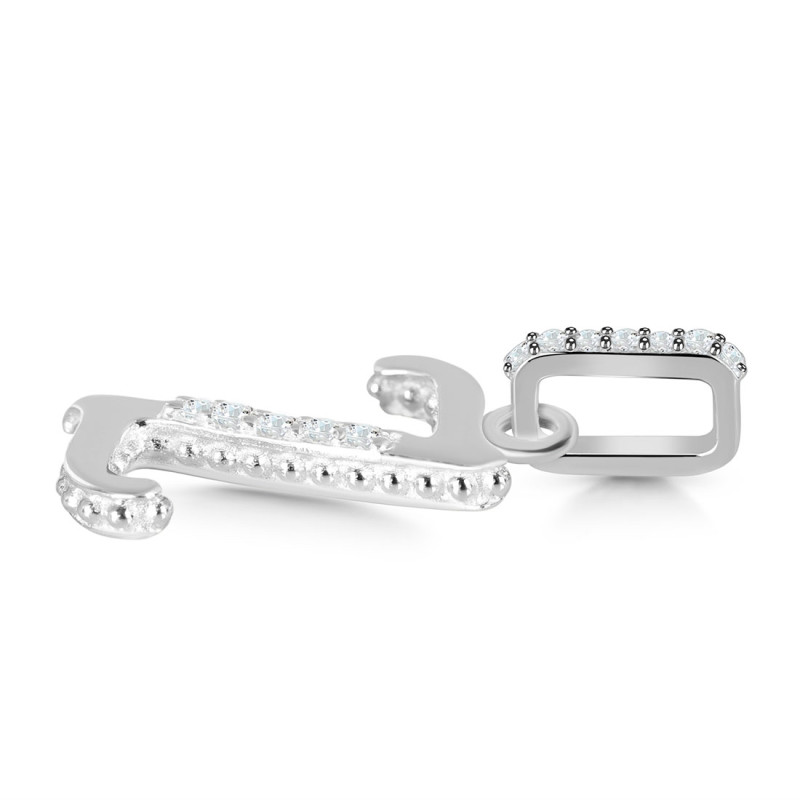 Cubic Zirconia Alphabet Z Pendant