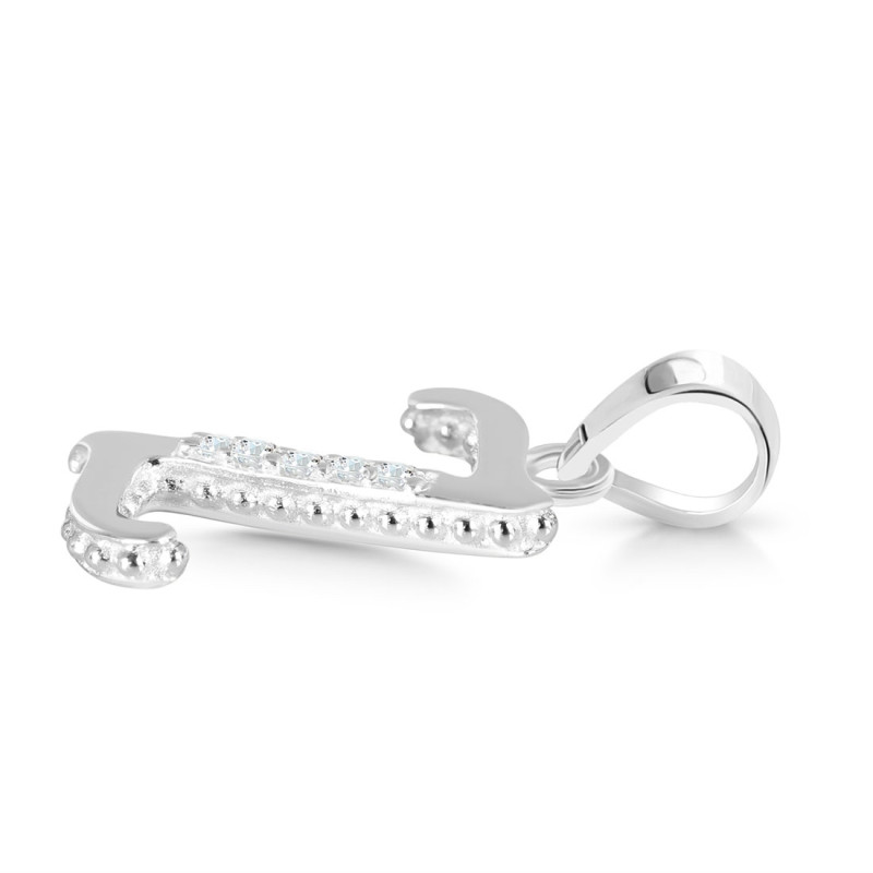 Cubic Zirconia Alphabet Z Pendant