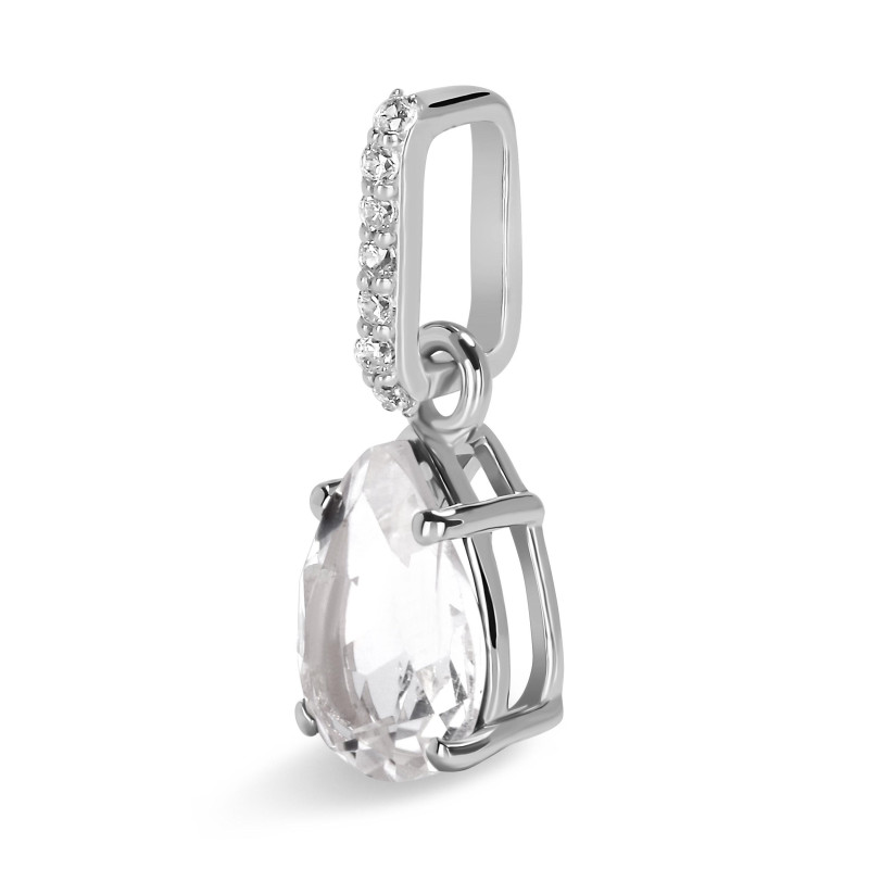 White Topaz & White Topaz Pendant